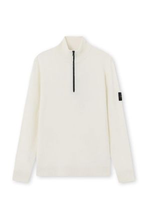 Stone Island S00B4 1/4 ZIP SWEATSHIRT Size: M, colour: IVORY