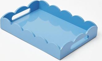 Mrs. Alice Small Scalloped Lacquer Tray in Blue at Nordstrom
