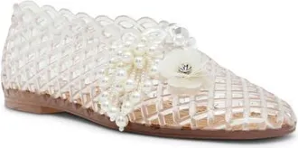 Steve Madden Grove Charm Jelly Flats in Clear at Nordstrom, Size 10
