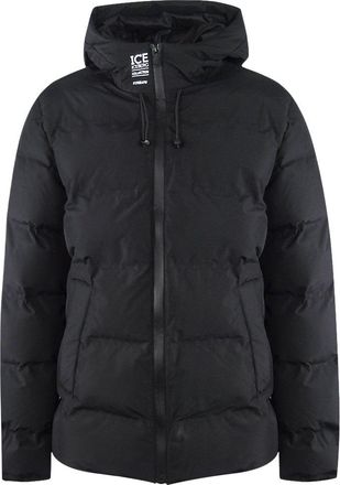 Iceberg Plain Gewatteerde Zwarte Jas