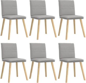 vidaXL Vidaxl - Sillas De Comedor 6 Uds Tela Gris Nube