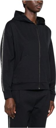 Fabiana Filippi Zip-Through Hoodie - Dames - Vesten met rits - Blauw - S - Hoodies & sweatvesten