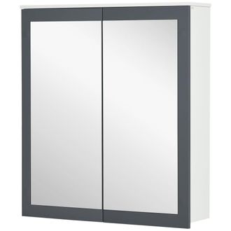 Kleankin Armario con espejo 69x17x75.5 cm blanco