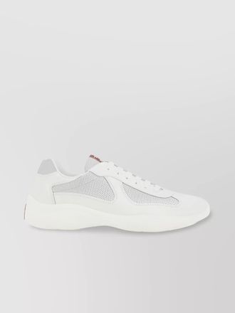 Prada leather and tech fabric sneakers