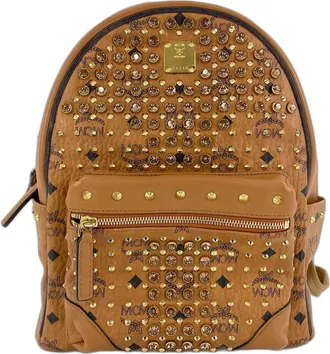 MCM Mcm Beige Coated Canvas Backpack (Pre-Owned)