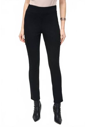 Joseph Ribkoff Silky Knit Slim Fit Cargo Pants In Black