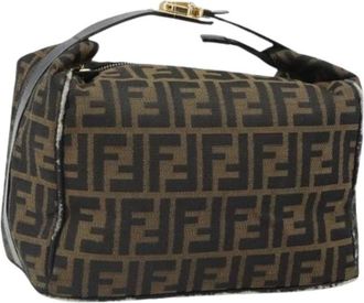 Fendi Pre-owned Vintage Canvas Handtas - Dames - Vintage Handtas - Bruin - ONE Size - Vintage