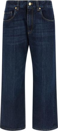 Brunello Cucinelli Blue Straight Mid Rise Jeans