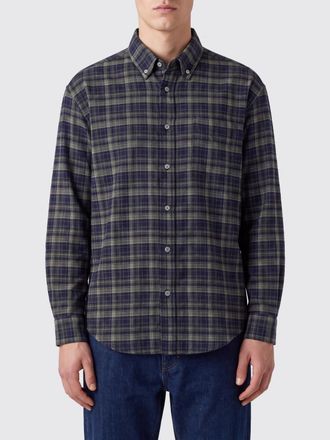 Dunst Camicia a maniche lunghe in fantasia check con colletto button-down