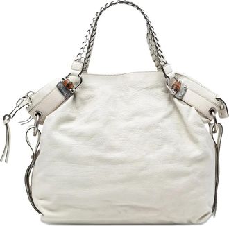 Gucci 2016-2025 grote leren Bamboo Bar shopper - Wit