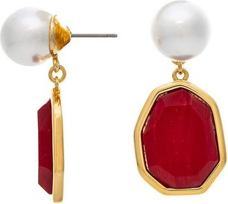 Rivka Friedman 18K Plated 3-4Mm Pearl Statement Earrings