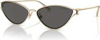Tiffany & Co. Moderne Elegante Cat-Eye Zonnebril - Dames - Zonnebrillen - Geel - 61 MM - Accessoires