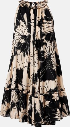 Poupette St Barth Cleo floral halterneck minidress