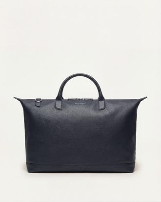 Want Les Essentiels Hartsfield Pebble-Grained Leather Weekender Bag in Navy at Nordstrom