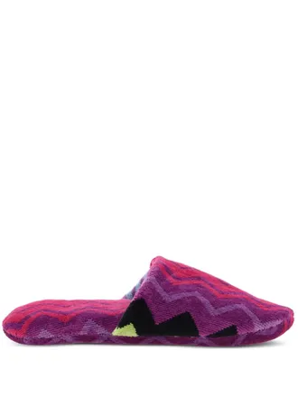 Missoni Home Giacomo slippers - unisex - Cotton/Cotton/Cotton - S - Pink