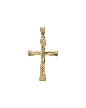 Italian Gold, Inc 14K 37Mm Diamond Cut Cross Pendant