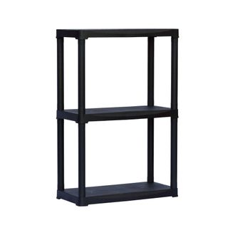 Dmora Estante Multiusos Con 1 Estante De Polipropileno, Estante Para Interiores O Externos, 100% Made In Italy, 60x30h90 Cm, Color Antracita, Con Embalaje R