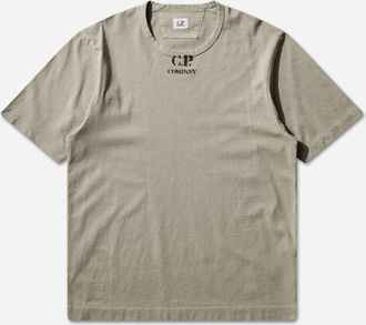 C.P. Company Men s 20/1 Jersey Graphic T-Shirt Moss Grey
