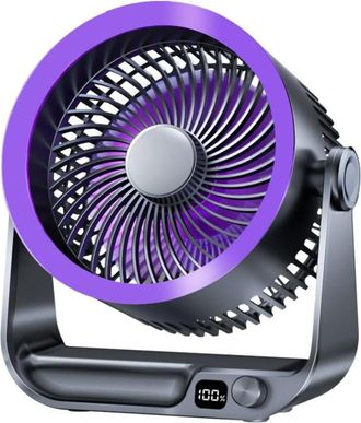 OEM Ventilador Usb, Silencioso Y Potente, 10 Velocidades Ajustables 180&deg; Con Pantalla Led Y Funci&oacute;n De Montaje En Pared, Ideal Para Dormitorio, Hogar Y Of