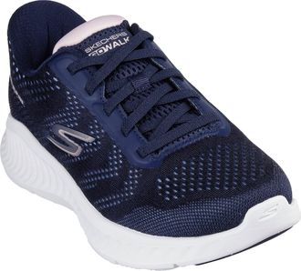 Skechers Go Walk Now Khloe Textile WoMens Navy/White Trainers - Size UK 7