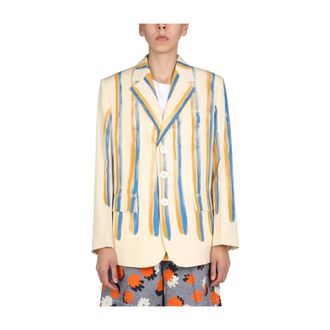 Marni Blazers, female, Multicolor, Size: XS Single-Breasted Jacket