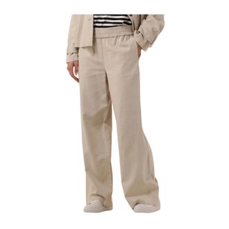 Modstr&ouml;m Broeken, Dames, Beige, S, Polyester, Wijde broek