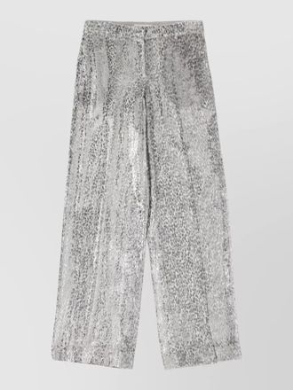 Stella McCartney wide leg trousers metallic finish
