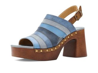 Frye and Co. Wylie Patchwork Womens Dress Sandals Blue : 6.5 M, Faux Leather