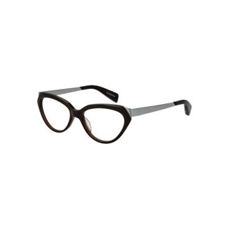 Yohji Yamamoto Glasses, female, Brown, Size: ONE SIZE Brown Cat Eye Optical Frames with Case