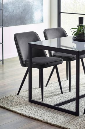 Julian Bowen Burgess Upholstered Dining Chair (Set of 2) in Grey