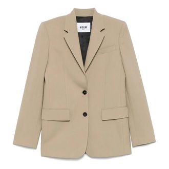 Msgm Msgm, Dames, Jassen, Beige, Maat: S