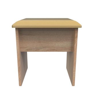 Welcome Furniture Cairo Ready Assembled Dressing Table Stool - Bardolino Oak - Welcome Furniture | TJ Hughes