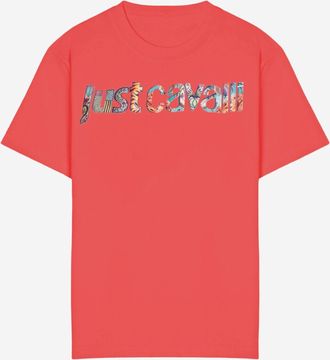 Just Cavalli Womens Cotton T-Shirt Orange T-Shirts & Jerseys