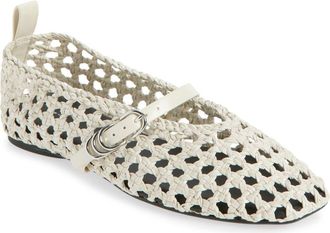 Rag & Bone Spire Woven Mary Jane Flat in Antique White at Nordstrom, Size 10.5Us