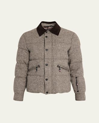 Moncler Mens Elgon Wool Down Ski Jacket