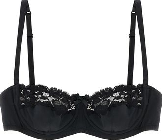 Dolce & Gabbana Bra In Silk And Lace Intimo Nero-Donna
