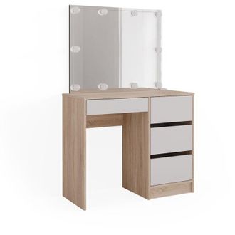 Vicco Tocador Sherry, Sonoma, 90 Cm Con Iluminaci&oacute;n Led