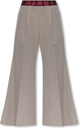 Marni Geplooide broek - Dames - Wijde Broeken - Grijs - XS - Wol - Broeken