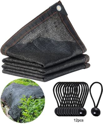 OEM Malla De Sombreo Para Plantas De Jard&iacute;n, 33 M Con Agujeros En Los Cuatro Lados, Costuras Rojas, Equipada Con 12 Cordones Con Bolas, &Iacute;ndice De Sombra D