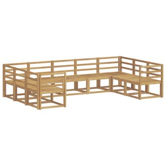 vidaXL Conjunto De Sof&aacute;s De Exterior 9 Pcs Blanco Vidaxl