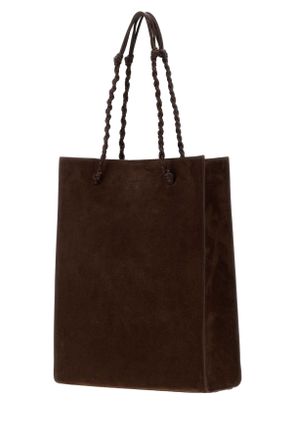 Jil Sander Womens Chocolate Suede Tangle Shopping Bag 601 Borse A Mano