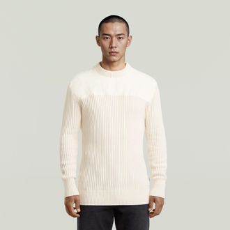 G-Star Army Ribbed Gebreide Trui - Beige - Heren