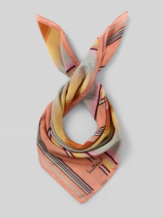 Smith & Soul Schaltuch mit Allover-Muster und Label-Print in Orange, Gr&ouml;&szlig;e 1