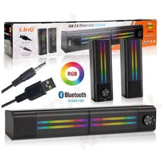 Trade Shop Trade Shop Traesio - Linq - Casse Soundbar Barra Audio Usb 2.0 Speaker Blutooth Led Rgb Home Theatre Pk6807