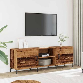 Berkfield Home TV Cabinet Old Wood 150x30x50 cm Engineered Wood in Brown | Size: 150 x 30 x 50 cm
