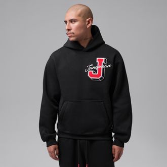 Nike Jordan Mens Jordan Brooklyn Statement Pullover Hoodie in Black | IZ4030-012