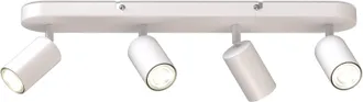 OEM Barra Faretti 4 Faretti Orientabili E Regolabili Gu10 Bianco Opaco Lampadine Non Incluse
