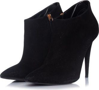 Giuseppe Zanotti Giuseppe Zanotti zwarte suède enkellaarsjes