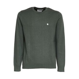 Carhartt Work in Progress Carhartt Wip, Round-neck Knitwear, male, Green, Size: XL Madison Sweater