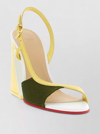 Fendi arco sandals color block design slingback